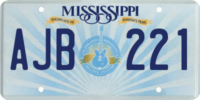 MS license plate AJB221