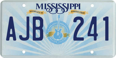 MS license plate AJB241