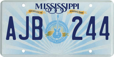 MS license plate AJB244