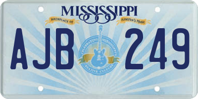 MS license plate AJB249