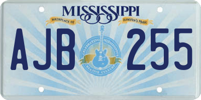 MS license plate AJB255