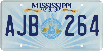 MS license plate AJB264