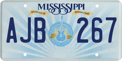 MS license plate AJB267