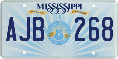 MS license plate AJB268