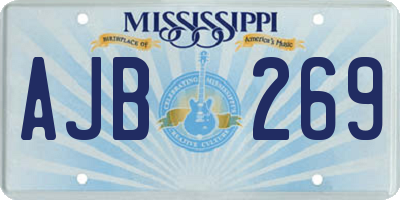 MS license plate AJB269