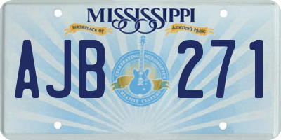 MS license plate AJB271