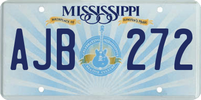 MS license plate AJB272
