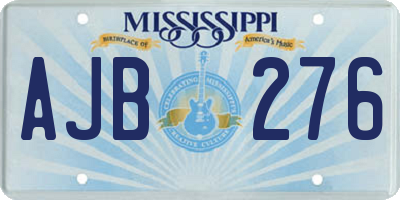 MS license plate AJB276