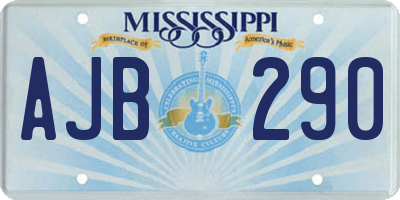 MS license plate AJB290