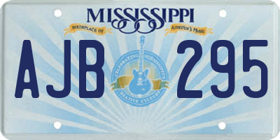 MS license plate AJB295