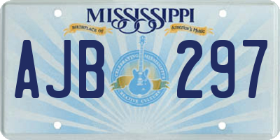 MS license plate AJB297