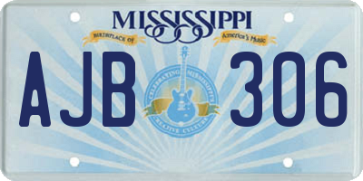 MS license plate AJB306
