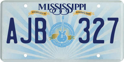 MS license plate AJB327