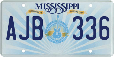 MS license plate AJB336
