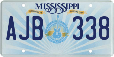 MS license plate AJB338