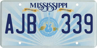 MS license plate AJB339