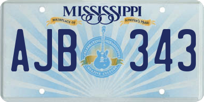 MS license plate AJB343
