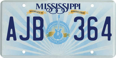 MS license plate AJB364