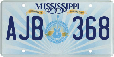 MS license plate AJB368