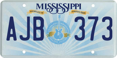 MS license plate AJB373