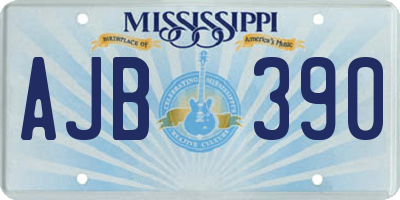 MS license plate AJB390