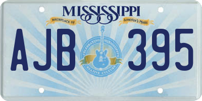 MS license plate AJB395