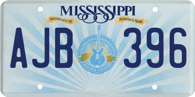 MS license plate AJB396