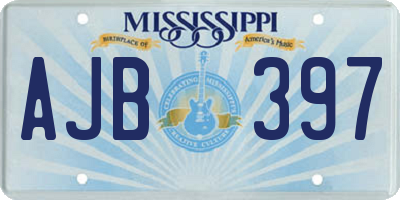 MS license plate AJB397
