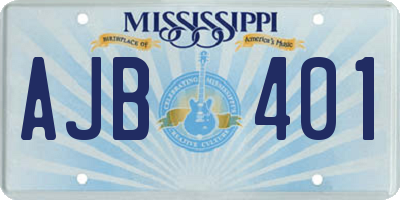 MS license plate AJB401