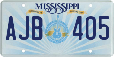 MS license plate AJB405