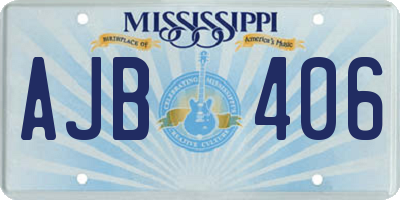 MS license plate AJB406