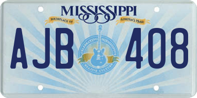 MS license plate AJB408