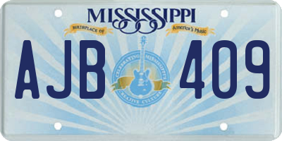 MS license plate AJB409