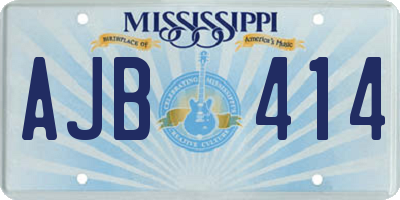 MS license plate AJB414