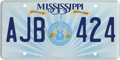 MS license plate AJB424