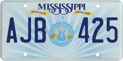MS license plate AJB425