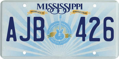MS license plate AJB426