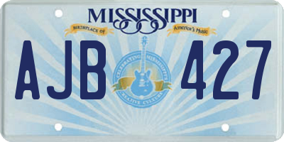 MS license plate AJB427
