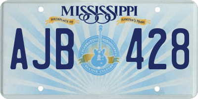MS license plate AJB428