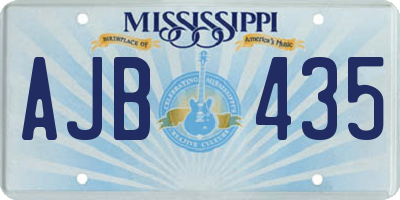 MS license plate AJB435
