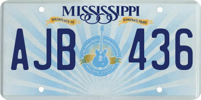 MS license plate AJB436