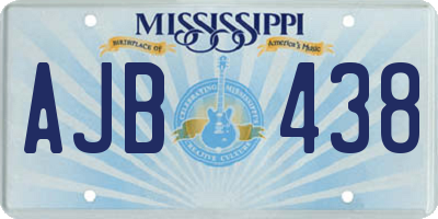 MS license plate AJB438