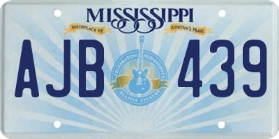 MS license plate AJB439