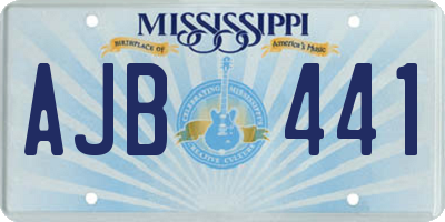 MS license plate AJB441