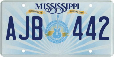MS license plate AJB442