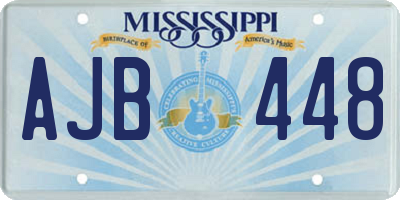 MS license plate AJB448