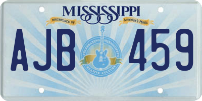 MS license plate AJB459