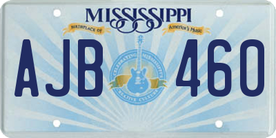 MS license plate AJB460