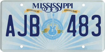 MS license plate AJB483