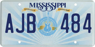 MS license plate AJB484